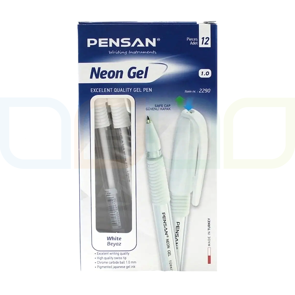 Pensan Neon gel beyaz kalem