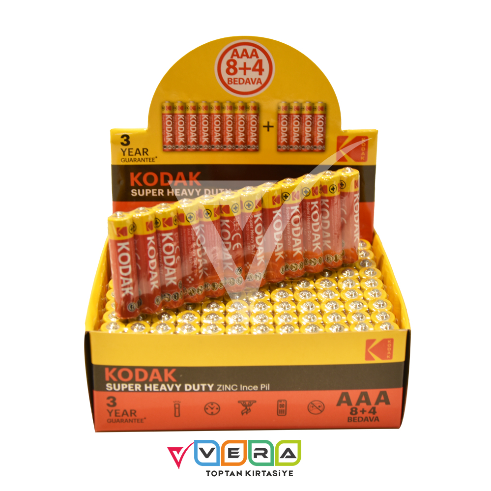 Kodak AAA İnce Pil 3 Yıl Garantili 12 li