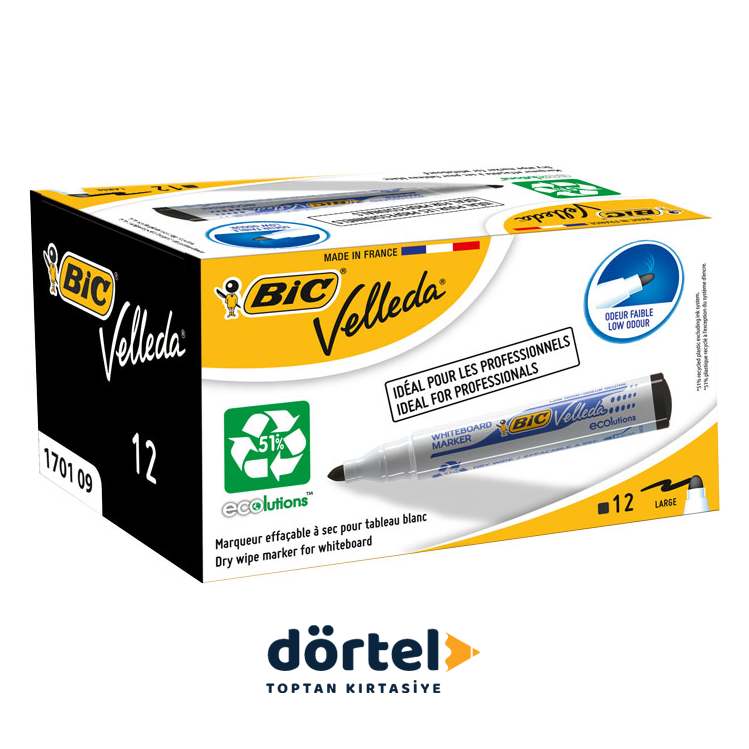 Bic Velleda Beyaz Tahta Klm - Siyah