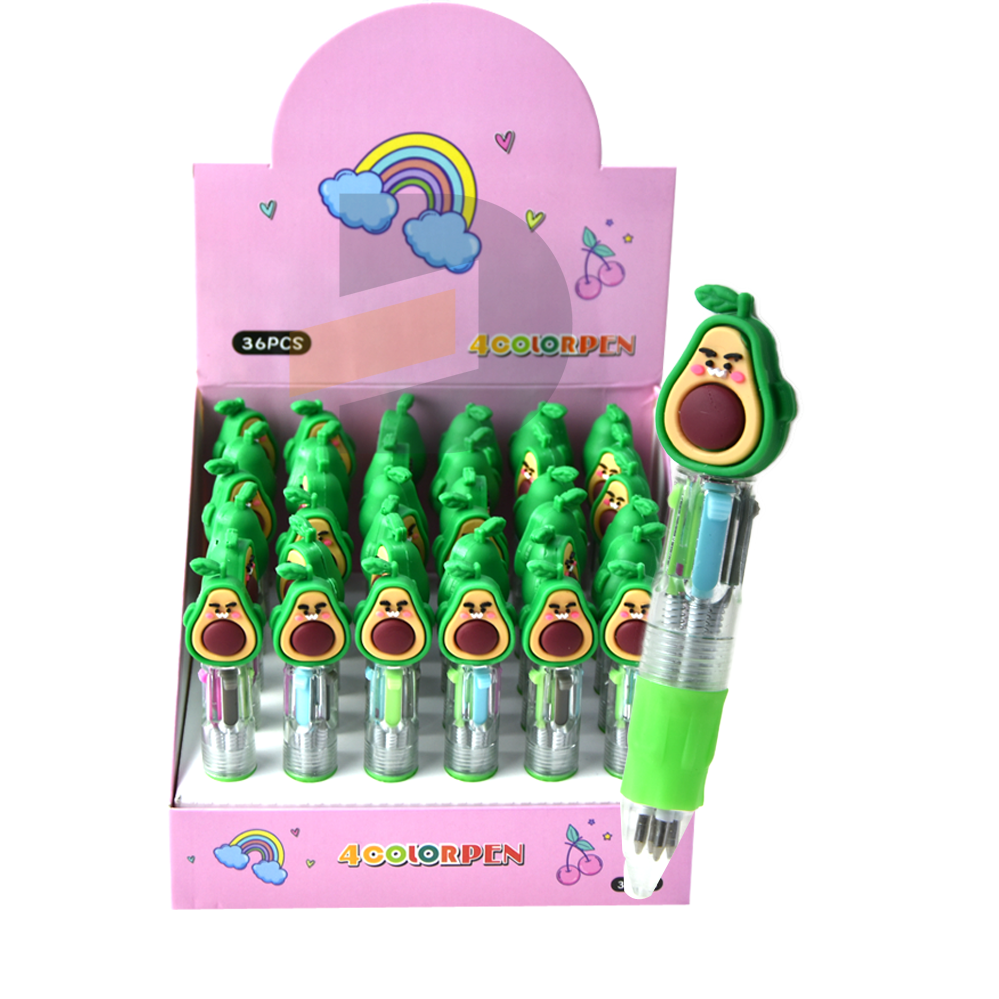 Avakado Figürlü 4 Renk Mini Tükenmez Kalem