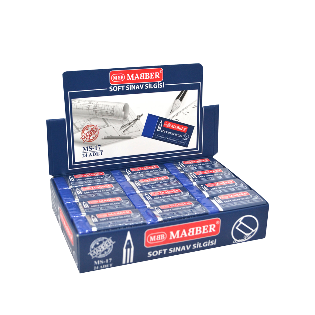 Maber 24 lü Mavi Sınav Silgisi