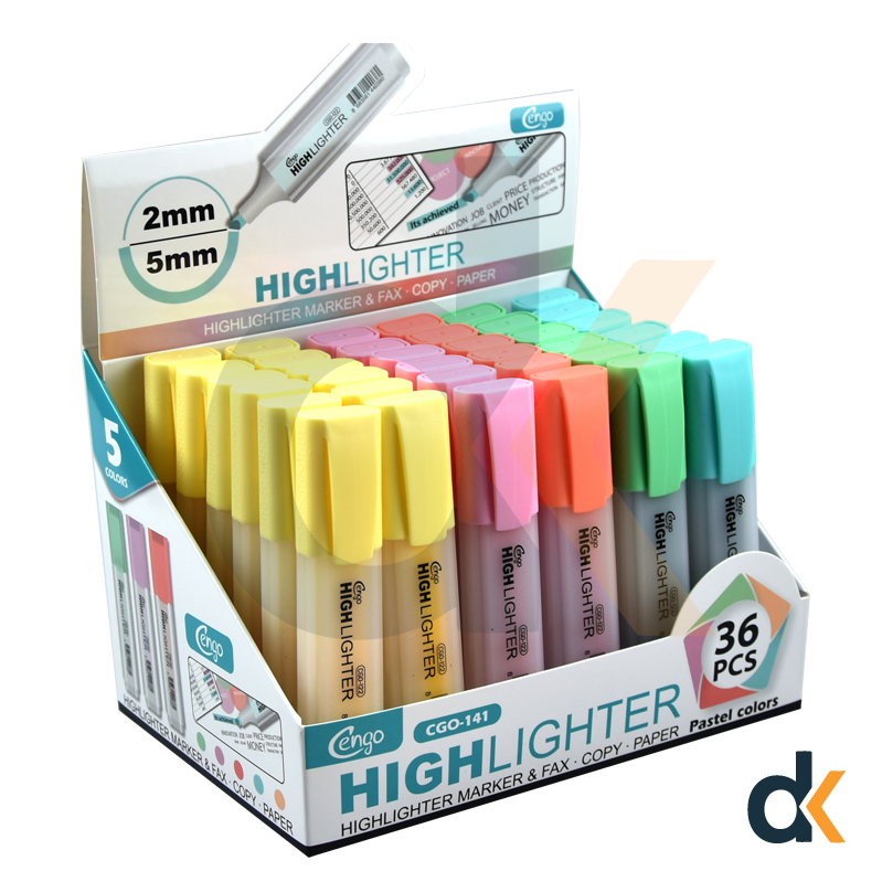 Cengo Pastel Fosforlu Kalem 36'lı Stant