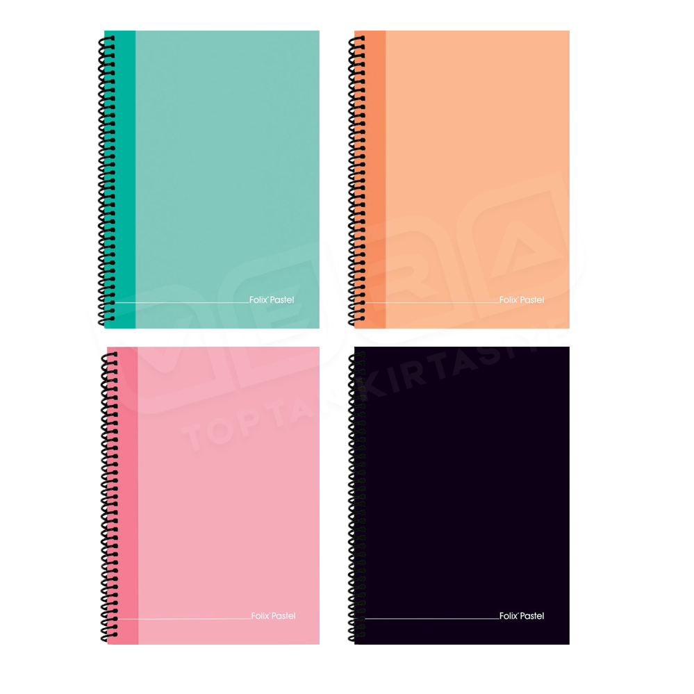 Folix 17x24 SP Pastel Sert Kapak 70gr 120 Yp Kareli Defter