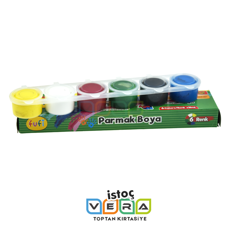 FUFİ 6 renk PARMAK BOYA 15 ML