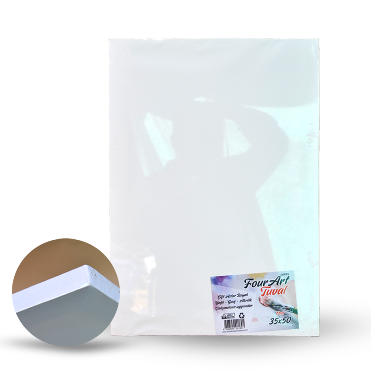 35x50 Arkadan Zımbalı Tuval