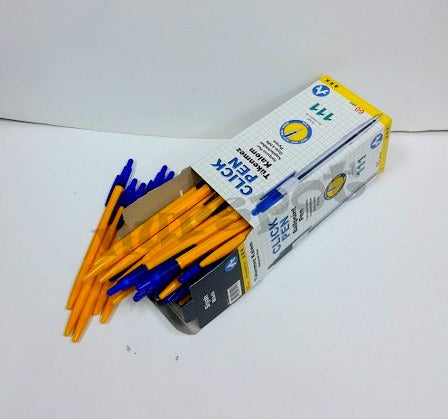 tükenmez kalem siyah üstten basmalı