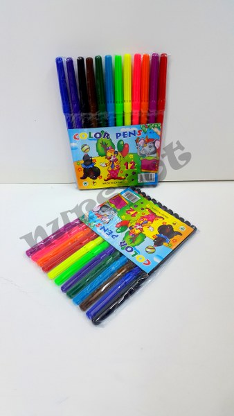 keçeli kalem kaliteli 12 li uzun 1564