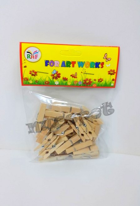 süs ahşap mandal sade 3,5 cm 24 lü