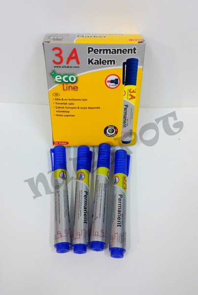silinmeyen permanent kalem 12 li paket 987