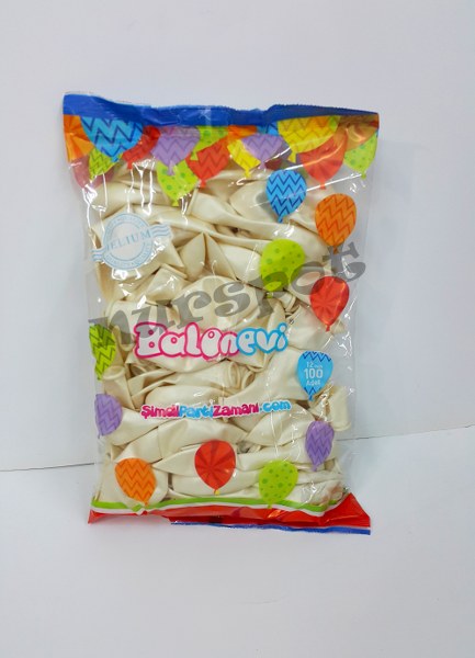dekorasyon balonu metalik beyaz
