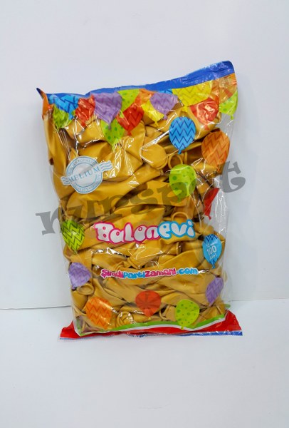 dekorasyon süsleme balonu metalik altın