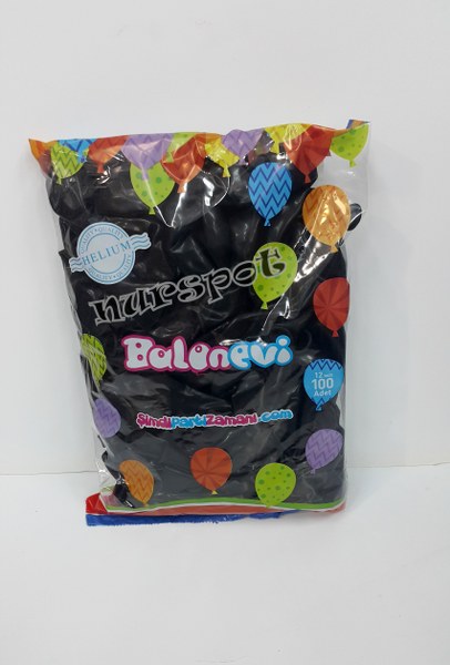 metalik dekorasyon balonu siyah