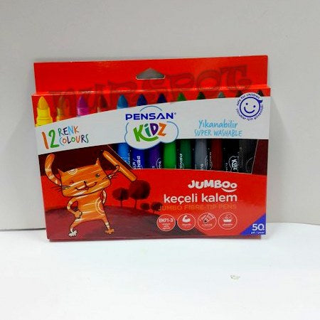 temizlenebilir keçeli kalem jumbo 12 li