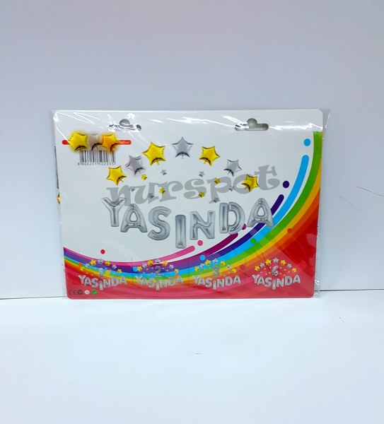 folyo balon doğum günü takım gümüş model