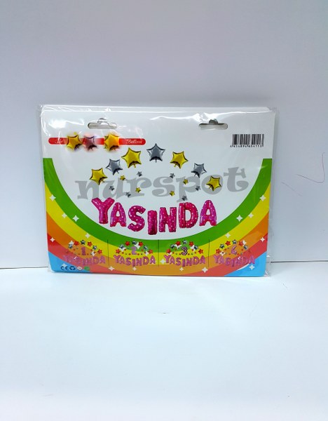yaş günü folyo balon takımı pembe renk