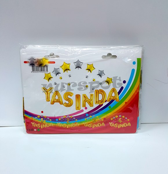 yaş günü folyo balon takımı gold renk