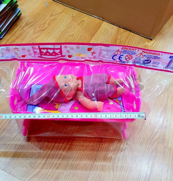 oyuncak beşikli bebek seti 0164