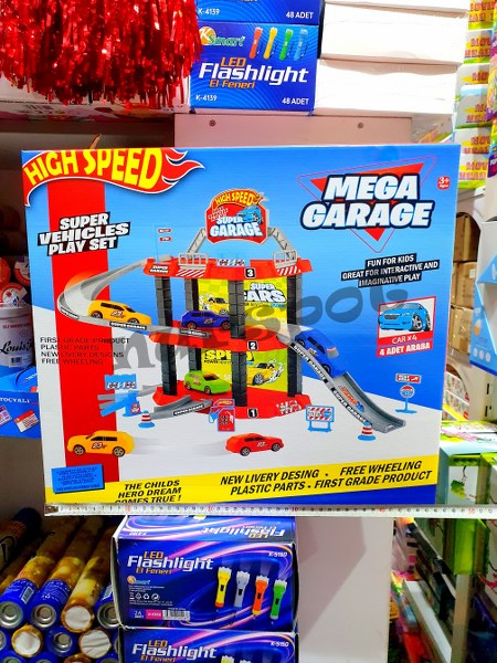 oyuncak otopark seti arabalı mega boy 415