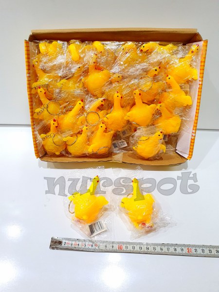 silikon tavuk anahtarlık basınca yumurtlayan 0328