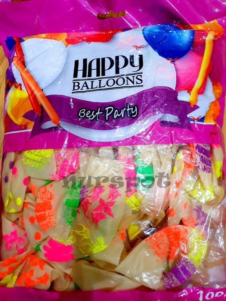 balon şeffaf model fosforlu baskılı 9681