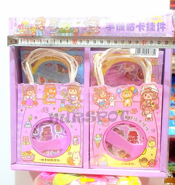 çantalı spatulalı sticker 24 lü kutu 9652