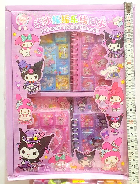 sulu kapaklı telli not defterli sticker seti 48 yaprak 24 lü kutu 1010