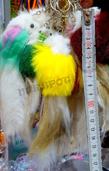 anahtarlık tüylü tilki model 12 li paket 4377