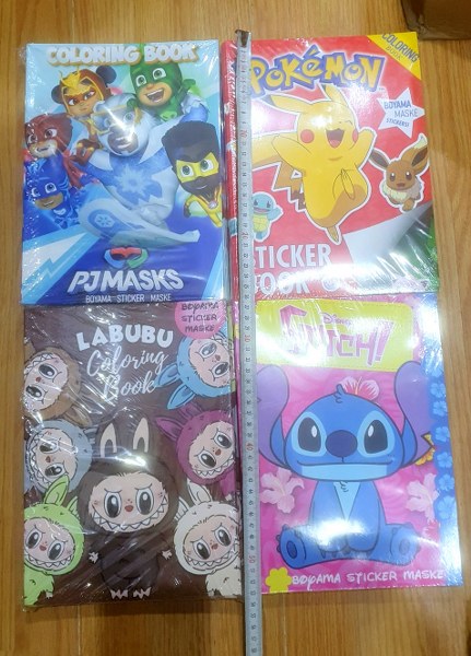 boyama kitabı stickerli maskeli set yeni modeller