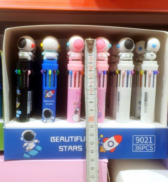 tükenmez kalem otomatik 10 lu astronot model