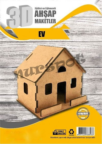 ahşap ev maketi 8966