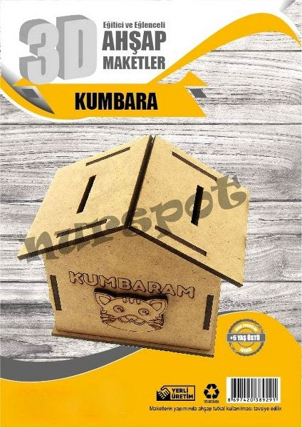 ahşap eğitici kumbara 9291