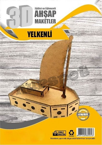 eğitici maket ahşap yelkenli 9253