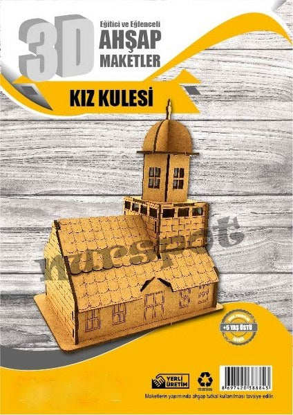 ahşap eğitici maket kız kulesi model 8843
