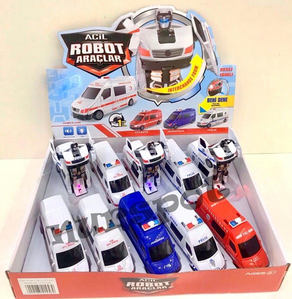 oyuncak robot olan ambulans ışıklı sesli 1456