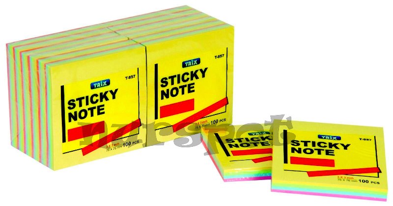 postit renkli 100 lü 76*76 ebatlı 857