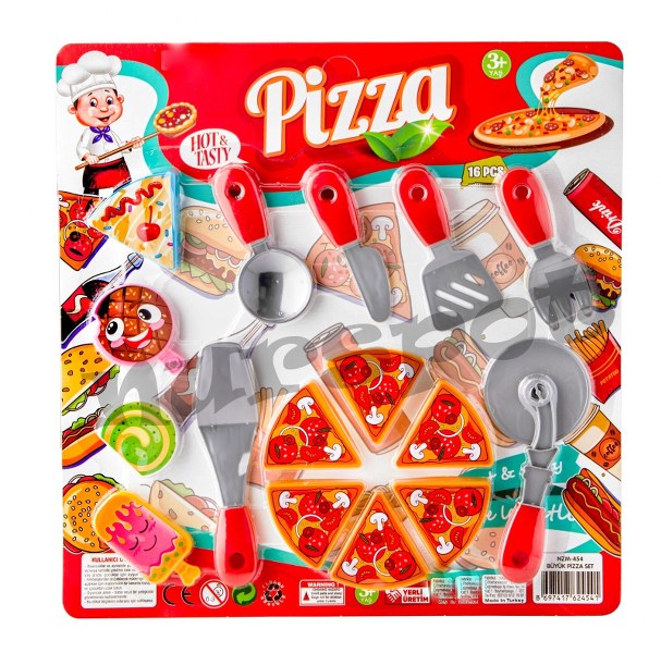 oyuncak pizza seti büyük boy 454