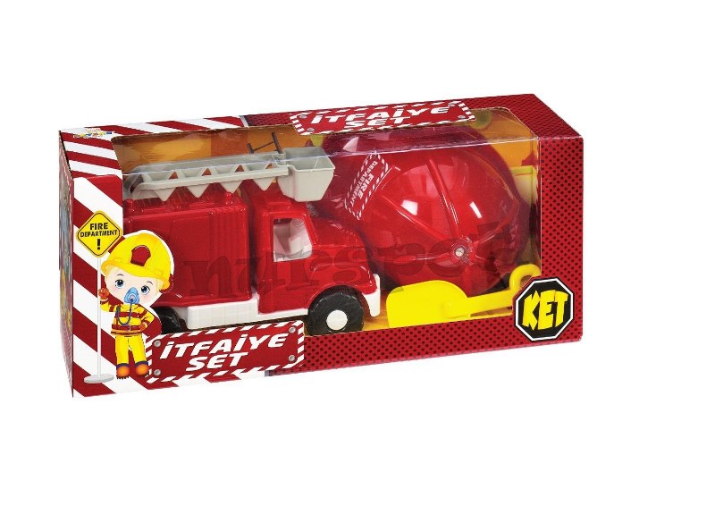 oyuncak itfaiye seti baretli 50 cm 841