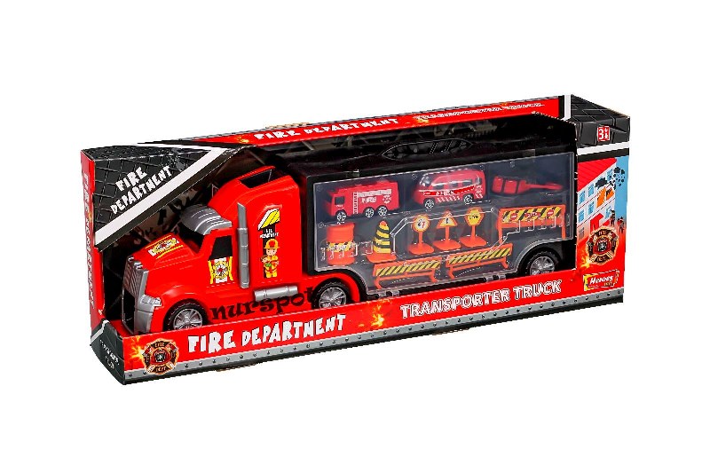 oyuncak taşıyıcı tır itfaiye seti büyük boy 875