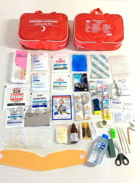deprem çantası ilk yardım seti kiti