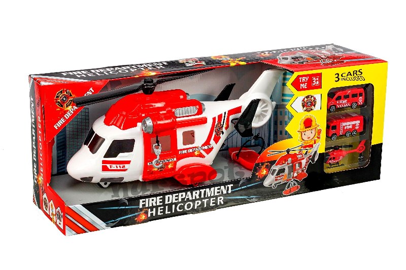 oyuncak helikopter itfaiye seti arabalı büyük 2005