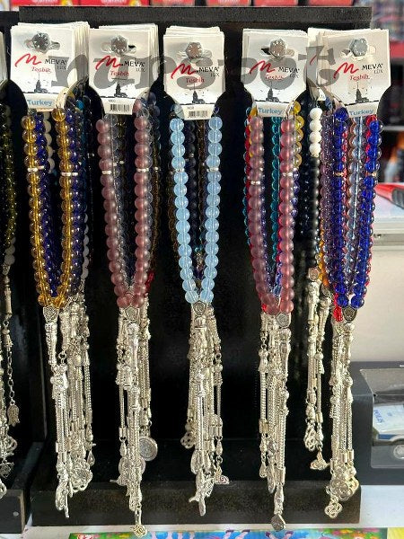 tesbih kaliteli taşlı püsküllü paslanmaz döküm m60