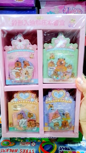 sulu kapaklı defter sticker kapibara 313