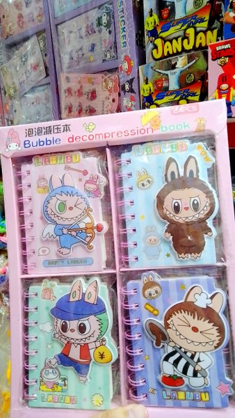 labubu not defteri telli model üzeri kabartmalı kapak 5555