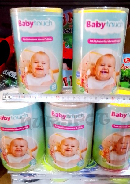 tek isteğe bağlı tek kullanımlık bebek önlüğü 20 li 0012