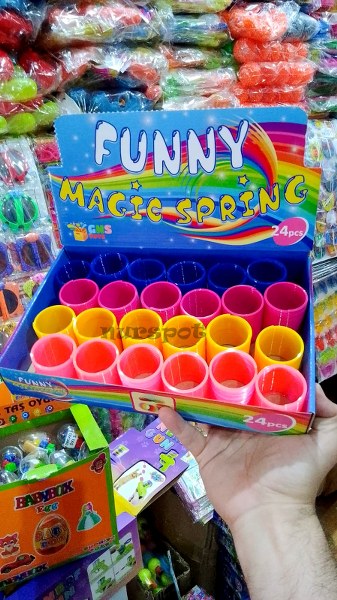 oyuncak stres yayı akordiyon yay parlak renk 7375