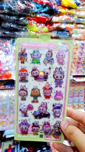 sticker labubu kabartmalı 3d 4650