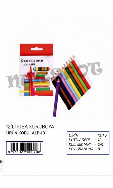 kuru boya 12 li kısa