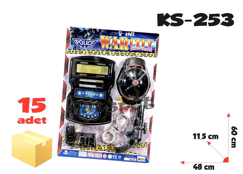 oyuncak tabanca can yeleği kasklı çevik kuvvet seti 253