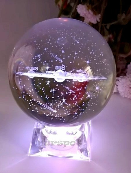 küre güneş sistemi renk değiştiren cam altlı