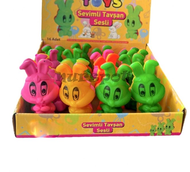oyuncak hayvan çeşitleri sesli vinil tavşan model